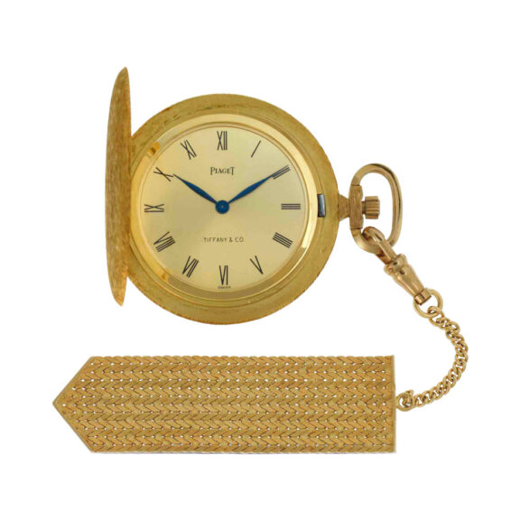 Swiss 18K gold hunting cased lever dress watch Circa 1965