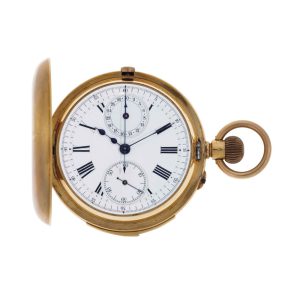 Swiss minute repeating half hunter chronograph Circa 1910