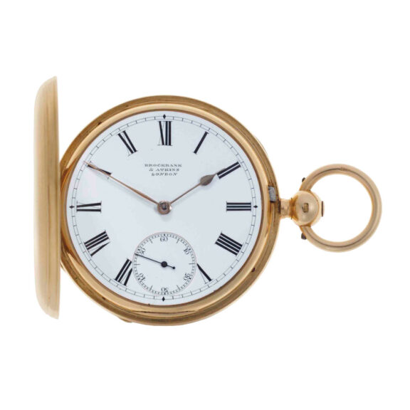 English gold hunting cased presentation watch Circa 1880