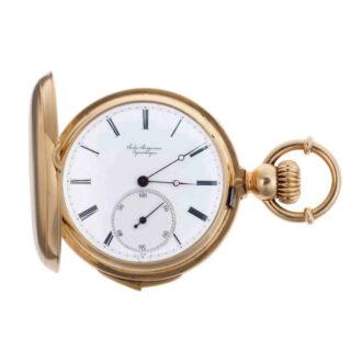 Danish gold minute repeating hunting cased lever Circa 1900
