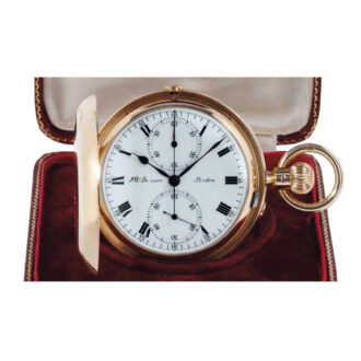 English gold hunting cased repeating chronograph Circa 1907