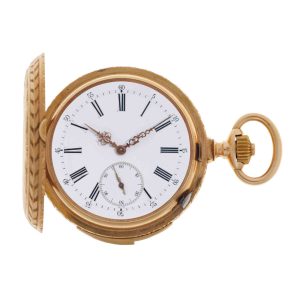 Swiss rose gold minute repeating full hunter lever Circa 1890