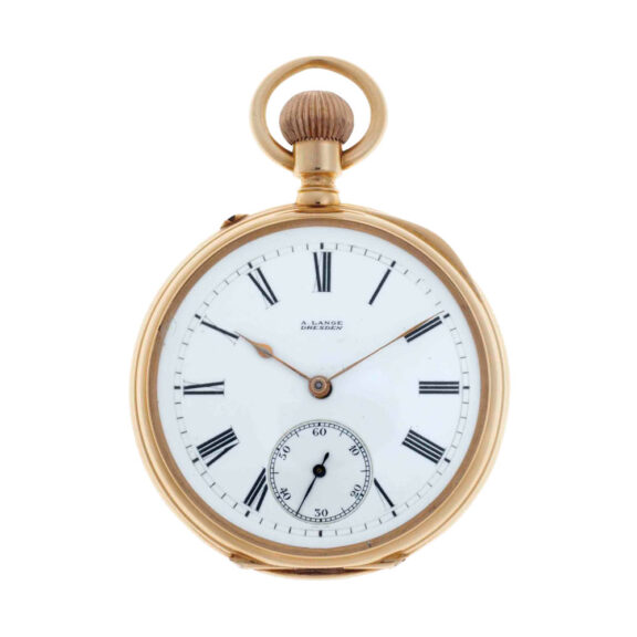 Geman 18k gold open faced lever pocket watch Circa 1890