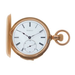 Fine Swiss rose gold hunting cased minute repeater Circa 1878