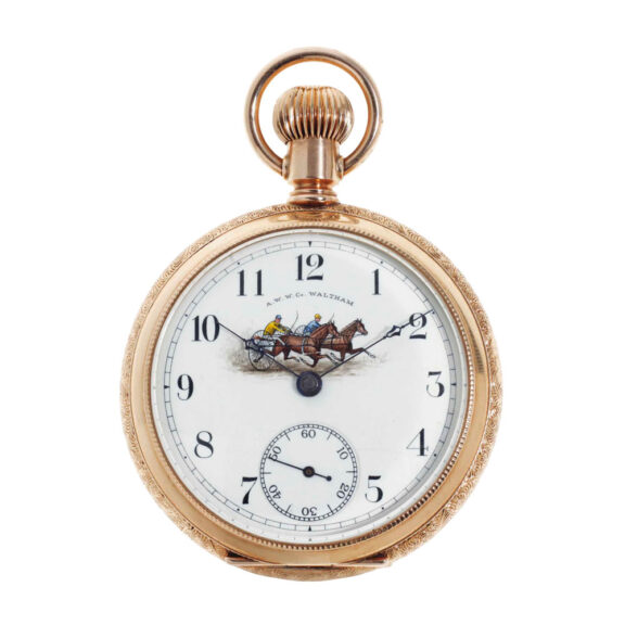 American gold open faced keyless lever pocket watch Circa 1890 American gold open faced keyless lever pocket watch Circa 1890