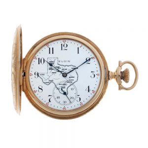 American multi coloured gold lever with Texas dial Circa 1911