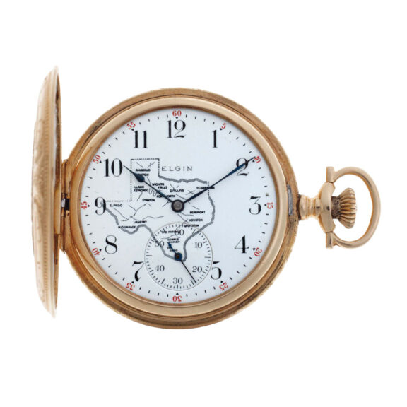 American multi coloured gold lever with Texas dial Circa 1911