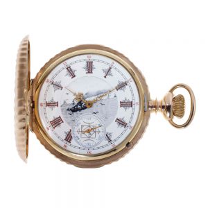 American 14k gold lever with steamboat to the dial Circa 1893