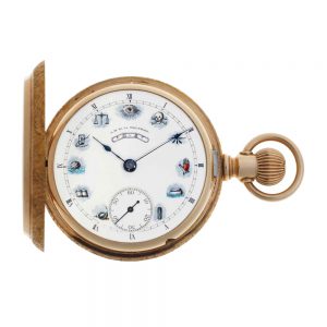 American gold hunting cased lever Masonic watch Circa 1892