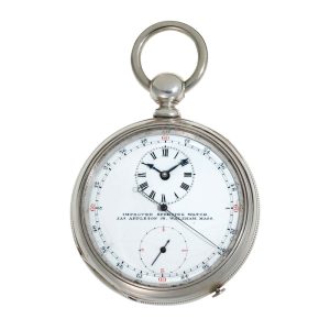 American silver chronodrometer sporting watch Circa 1859