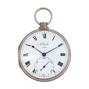 English silver open faced chronometer watch Circa 1805
