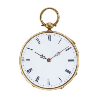German 18 carat gold open faced quarter repeater Circa 1840
