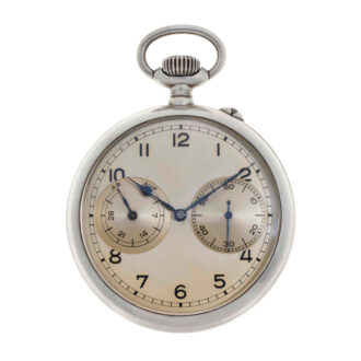 German stainless steel deck watch with power reserve Circa 1940