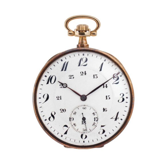 French 18 carat gold open faced lever dress watch Circa 1920 French 18 carat gold open faced lever dress watch Circa 1920