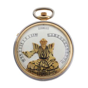French two colour gold Bras en l'Air dress watch Circa 1930