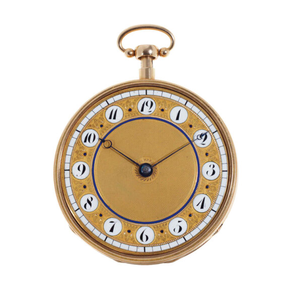 Swiss gold open faced musical quarter repeater Circa 1830