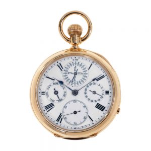 Fine Swiss gold lever watch with perpetual calendar Circa 1900