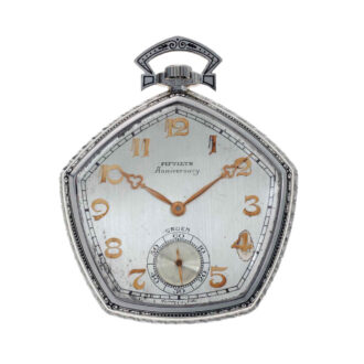 Swiss pentagonal open faced anniversary watch Circa 1924