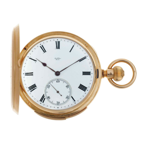 Swiss gold hunting cased minute repeating lever Circa 1900