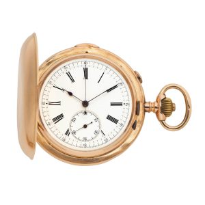 Swiss gold quarter repeating lever chronograph Circa 1900