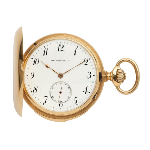 Swiss 18 carat gold huting cased minute repeater Circa 1920