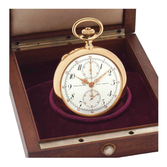 Swiss gold open faced split seconds chronograph Circa 1908 Swiss gold open faced split seconds chronograph Circa 1908