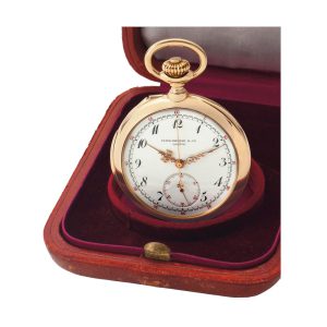 Swiss gold open faced min repeating chronograph Circa 1901