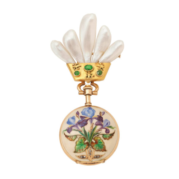 Attractive, gold richly decorated pendant watch Circa 1860 Attractive, gold richly decorated pendant watch Circa 1860