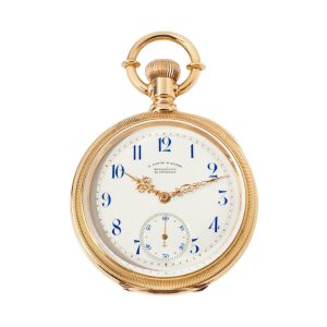 German rose gold open faced keyless lever watch Circa 1895