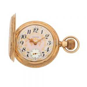 American 14K rose gold hunting cased lever watch Circa 1908