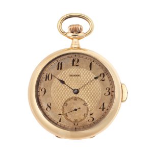 Gold open faced quarter repeating lever watch Circa 1900