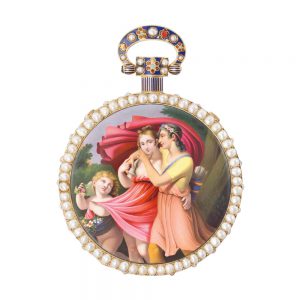 Watch with enamel miniature attributed to Lissignol Circa 1820