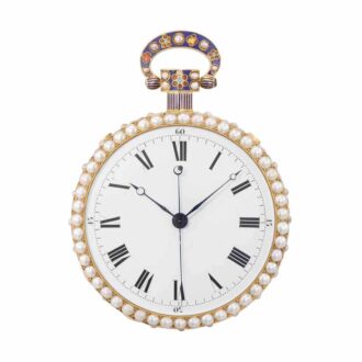 Watch with enamel miniature attributed to Lissignol Circa 1820 Watch with enamel miniature attributed to Lissignol Circa 1820