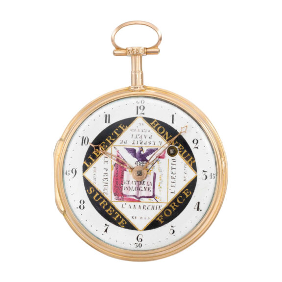 Unusual French rose gold commemoration watch Circa 1800 Unusual French rose gold commemoration watch Circa 1800