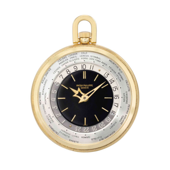 Attractive Swiss 18k gold World Time lever watch Circa 1951 Attractive Swiss 18k gold World Time lever watch Circa 1951