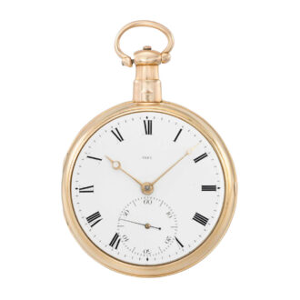 Fine English 18 carat gold open faced chronometer Circa 1807