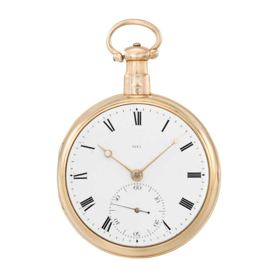 Fine English 18 carat gold open faced chronometer Circa 1807