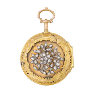 English gold, agate, diamond set quarter repeater Circa 1770