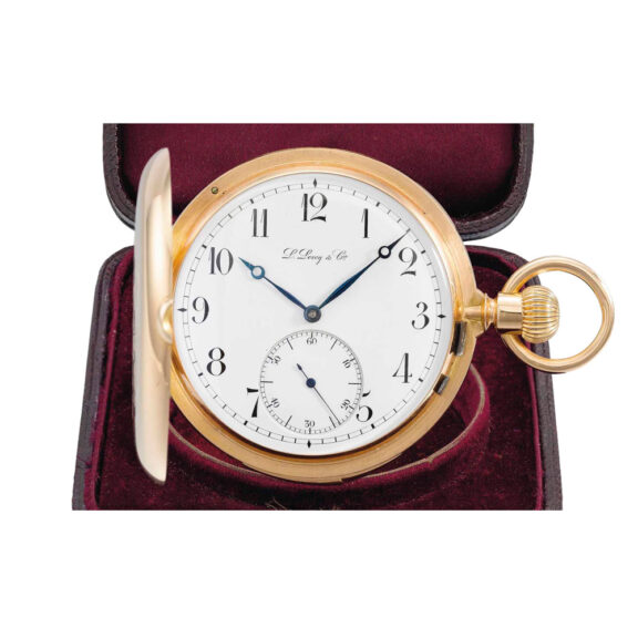 French rose gold hunting cased quarter repeater Circa 1890