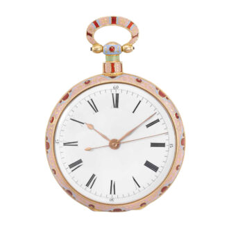 Important gold mirror image pair of duplex watches Circa 1830