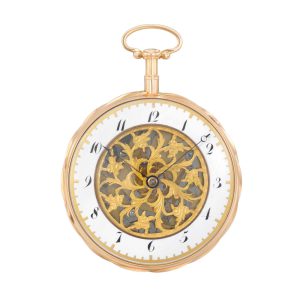 Unusual Swiss gold skeletonized quarter repeater Circa 1820