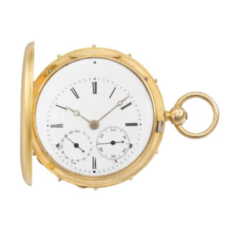 Swiss gold hunting cased à tact watch with date Circa 1850