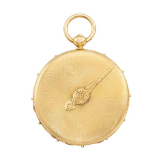 Swiss gold hunting cased à tact watch with date Circa 1850