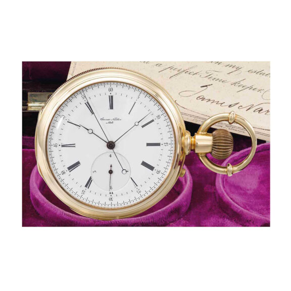 Swiss repeating stoppable center seconds watch Circa 1890