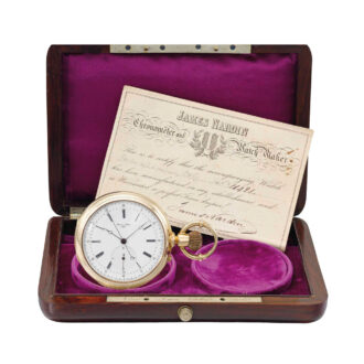 Swiss repeating stoppable center seconds watch Circa 1890
