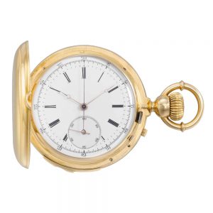 French/Swiss repeating chronograph full hunter Circa 1880