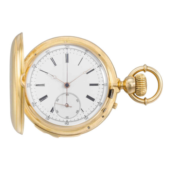 French/Swiss repeating chronograph full hunter Circa 1880