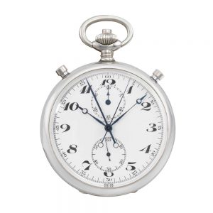 Unusual stainless steel flyback split chronograph Circa 1940