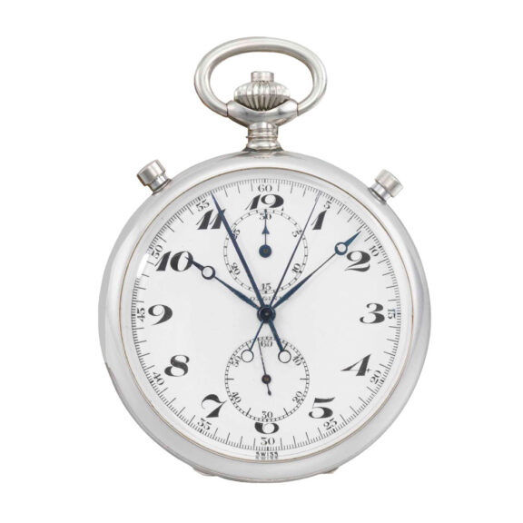 Unusual stainless steel flyback split chronograph Circa 1940