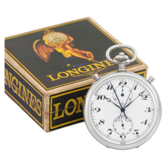 Unusual stainless steel flyback split chronograph Circa 1940